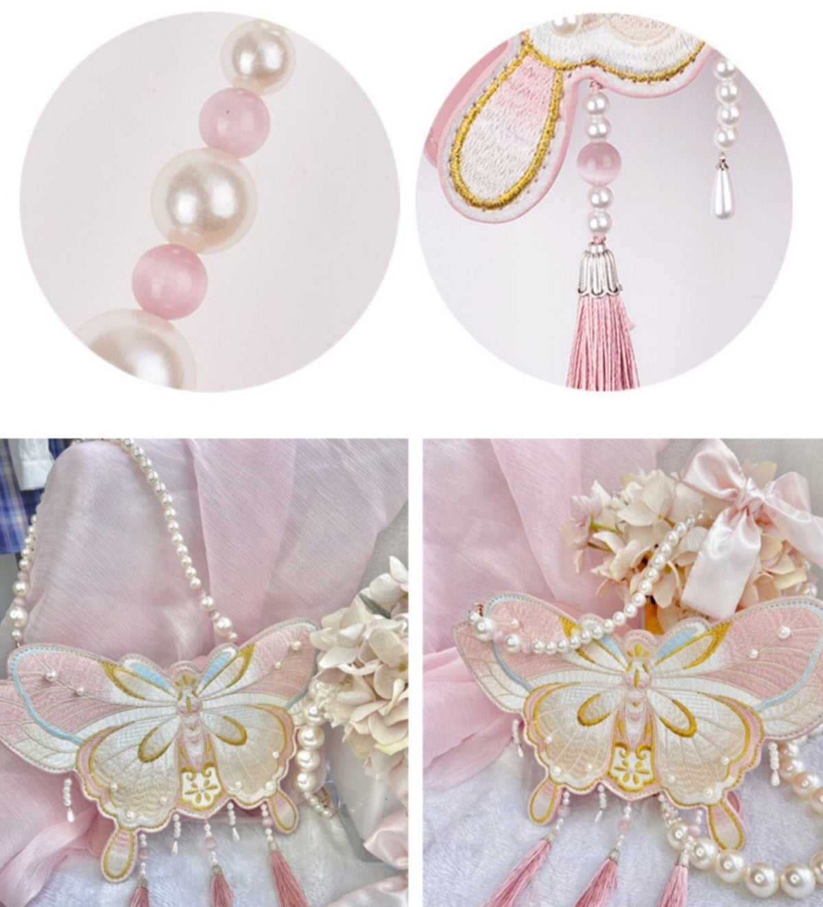 Embroidered Butterfly Tassel Bag product view 6