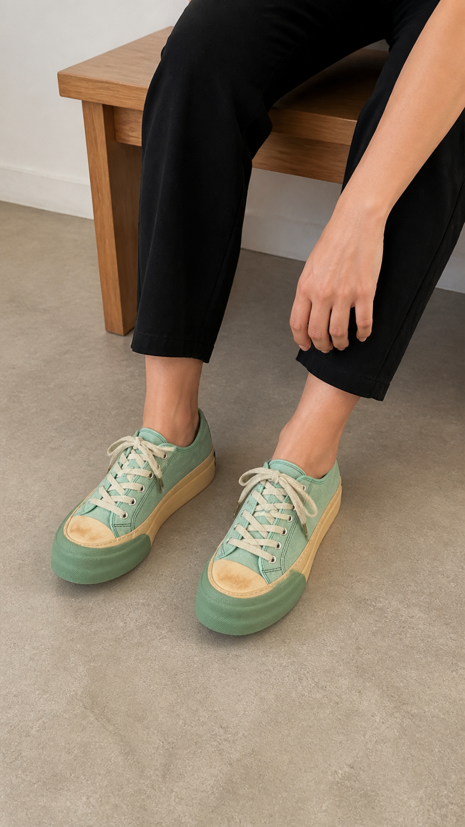 Retro Canvas Platform Sneakers natural UGC showcase 2