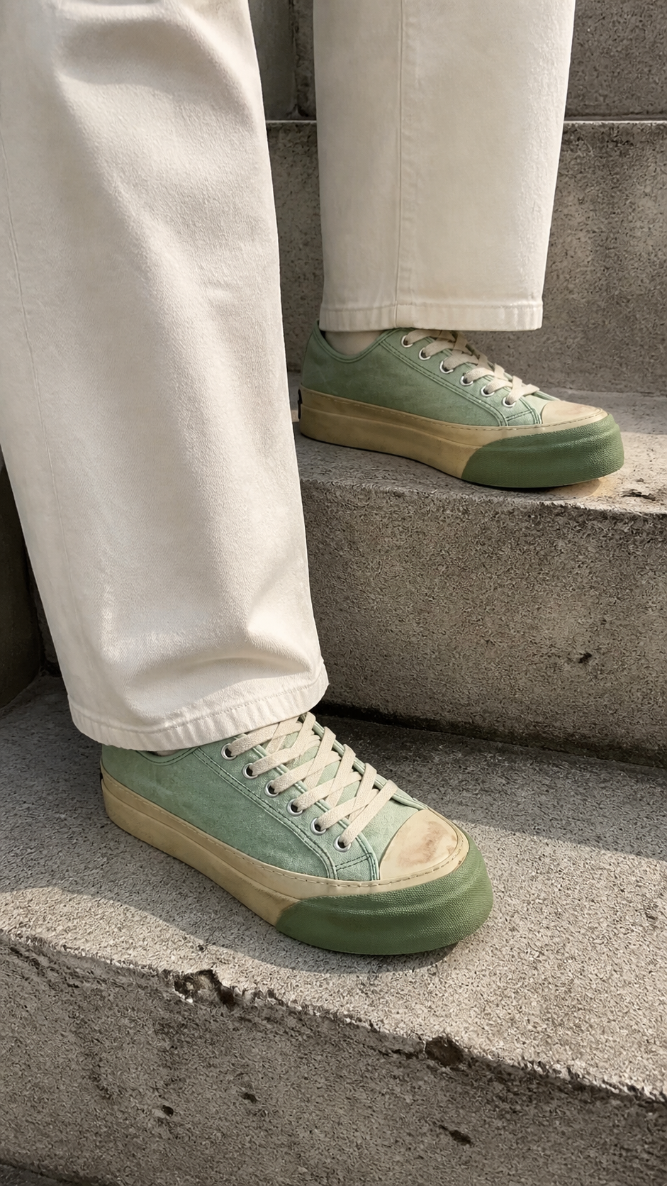 Retro Canvas Platform Sneakers natural UGC showcase 4