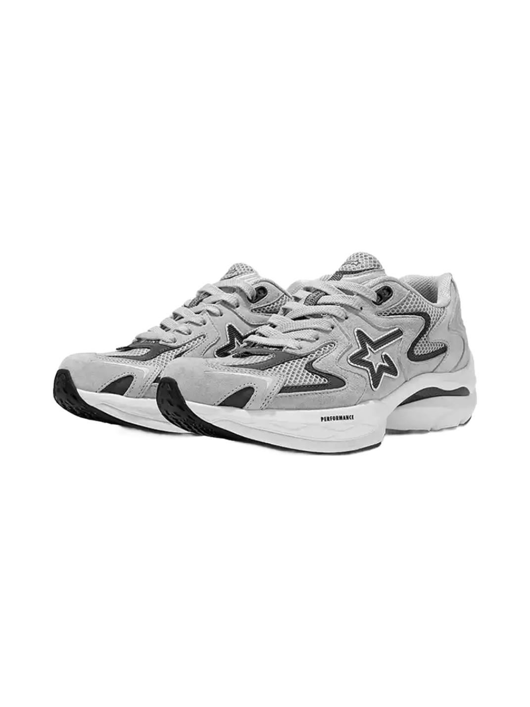 Gray Carbon-Plate Platform Running Sneakers - View 4