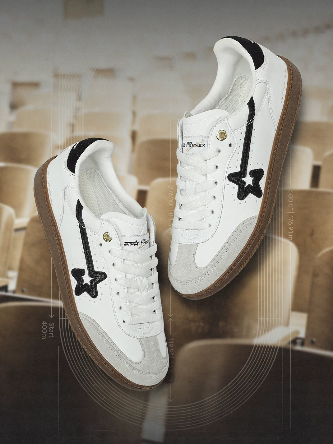 Star-Panel Multi-Color Low-Profile Trainers - View 5