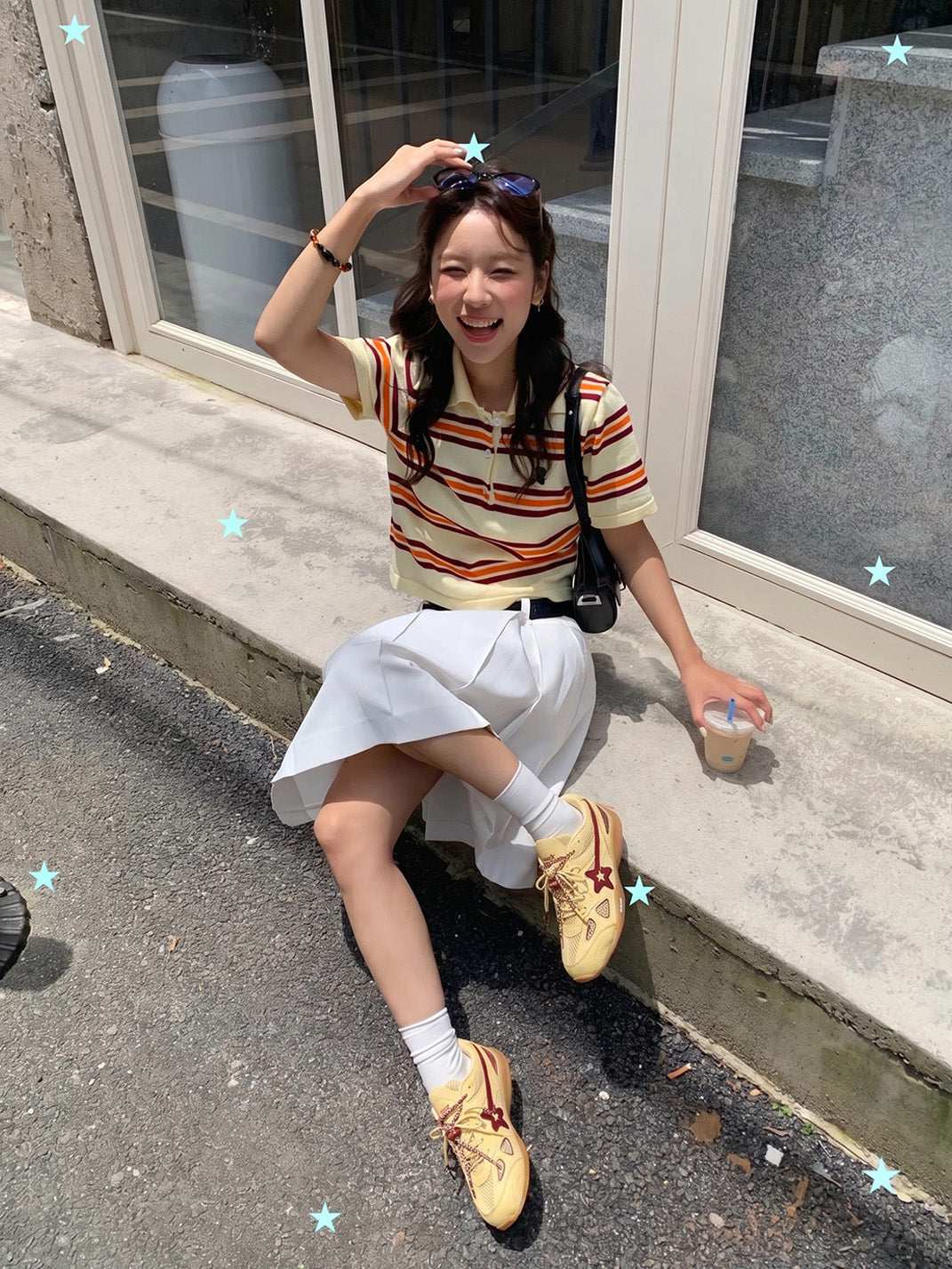 Cream Star Retro Running Sneakers - View 4