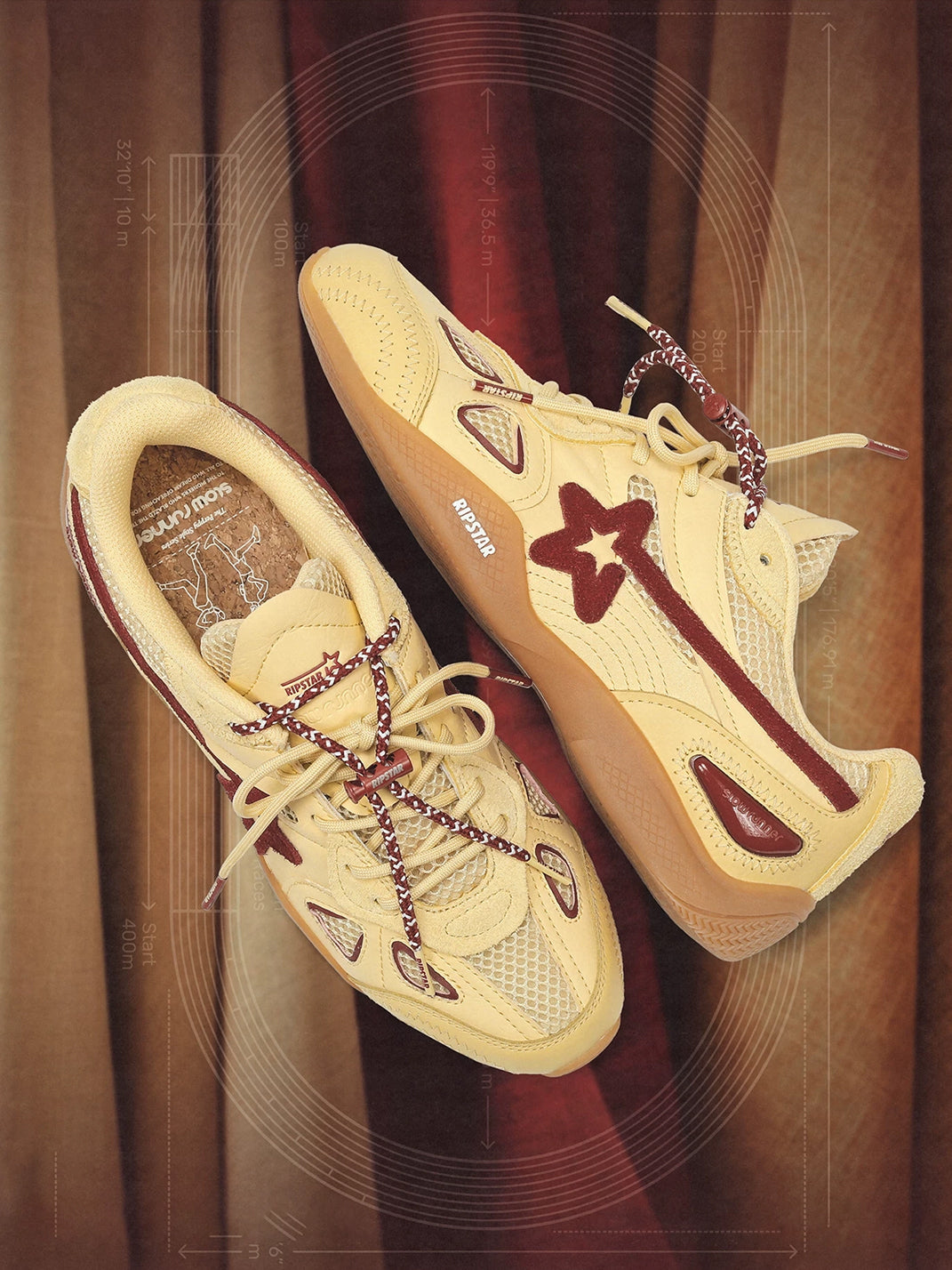 Cream Star Retro Running Sneakers - View 7