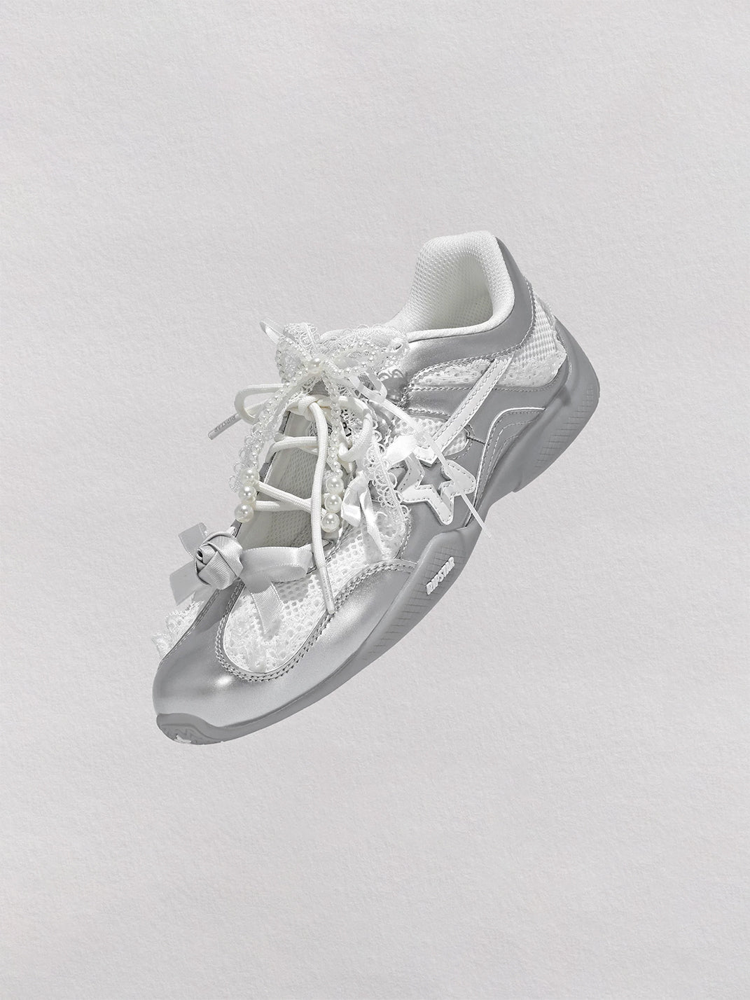 Galaxy-Silver Ballet Mary Jane Sneakers - View 6