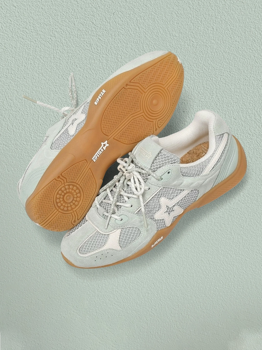 Blue Mesh Star German Trainer Sneakers - View 8