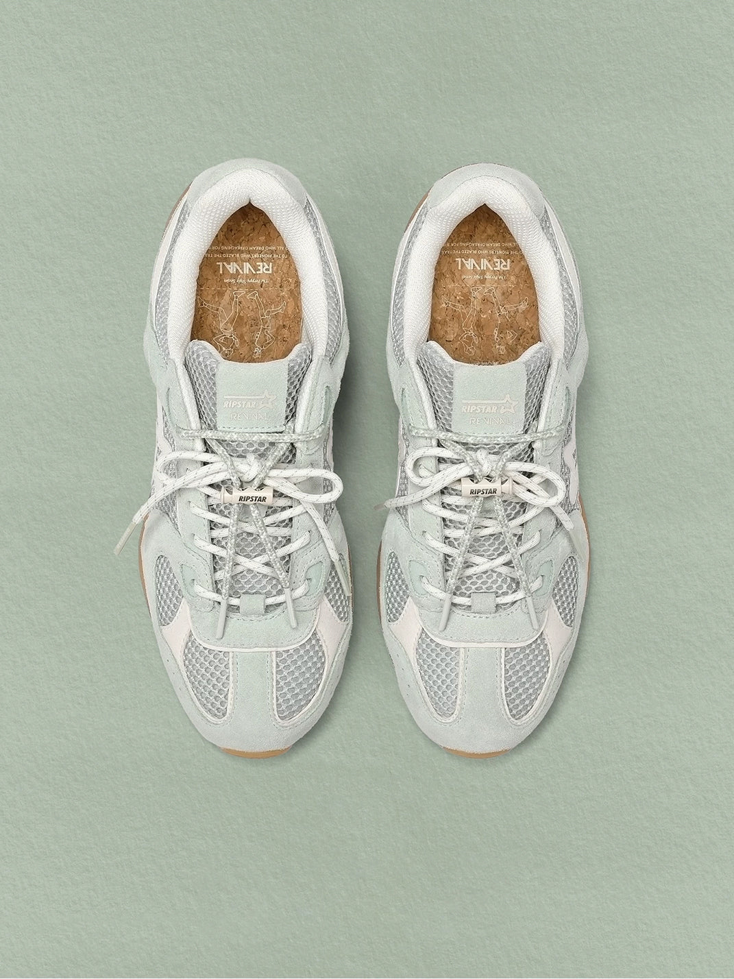 Blue Mesh Star German Trainer Sneakers - View 13