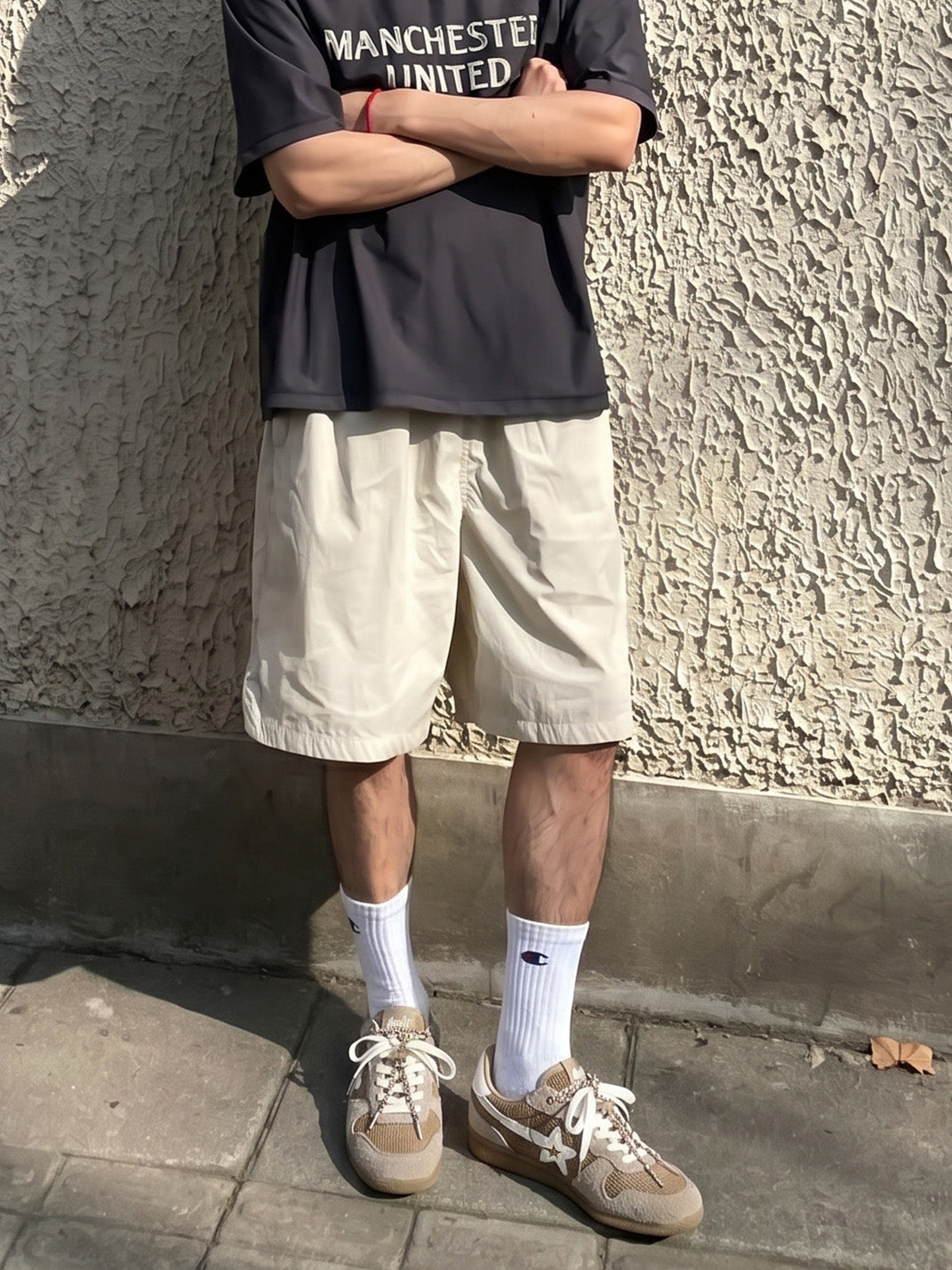 Khaki Mesh Star German Trainer Sneakers - View 4