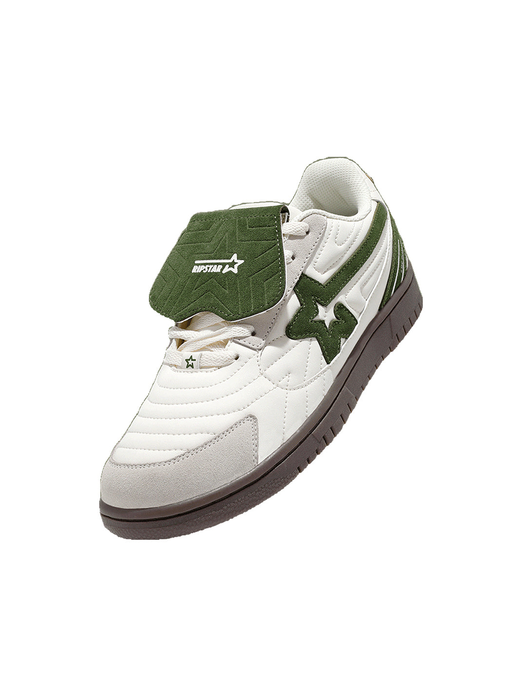 White-Green Detachable-Tongue Casual Sneakers - View 6
