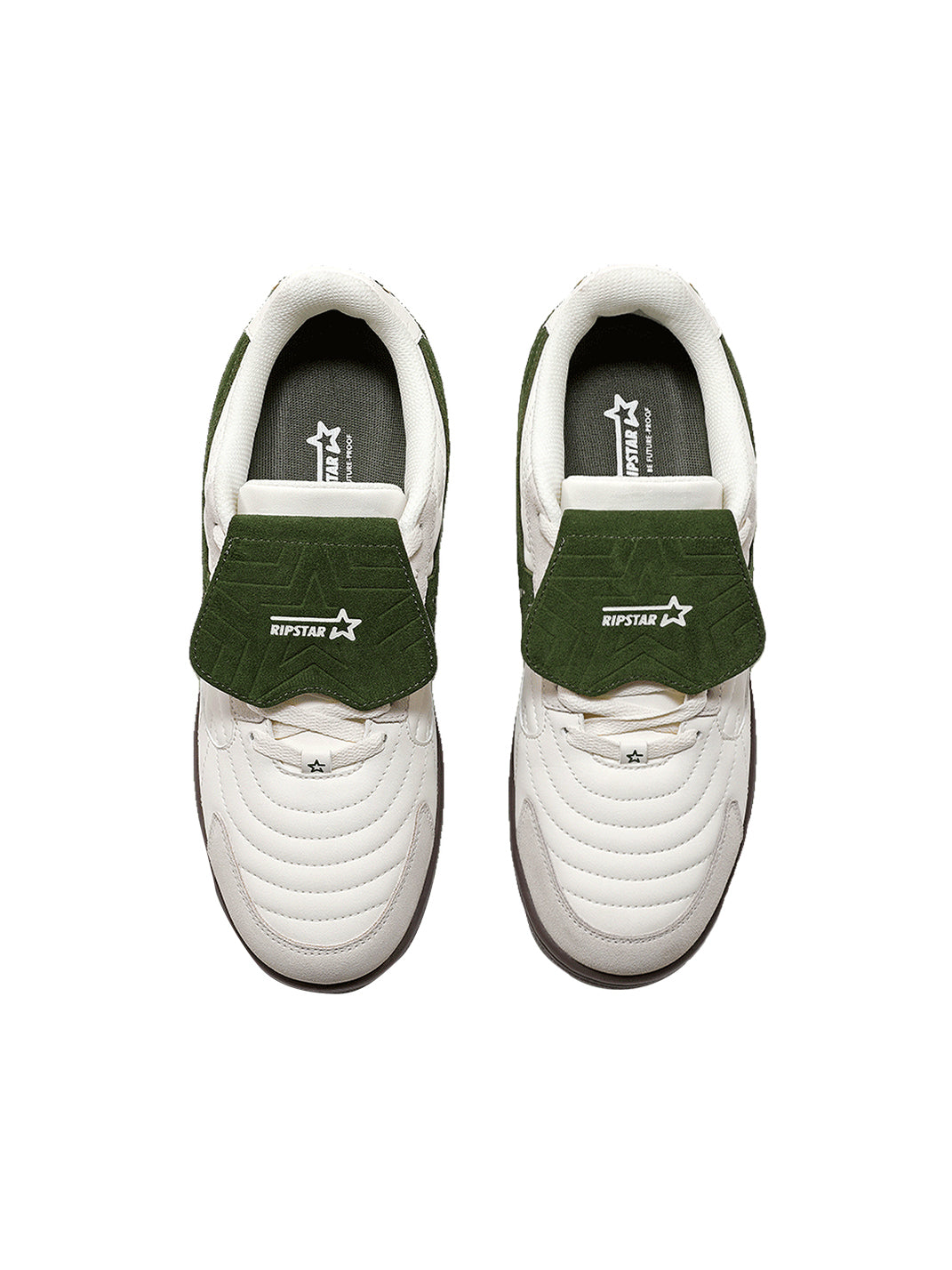 White-Green Detachable-Tongue Casual Sneakers - View 8