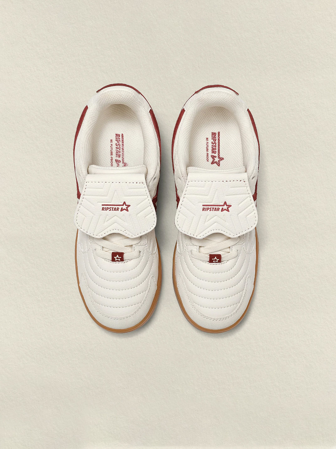 Rice-Red Star-Panel Retro Trainers - View 11