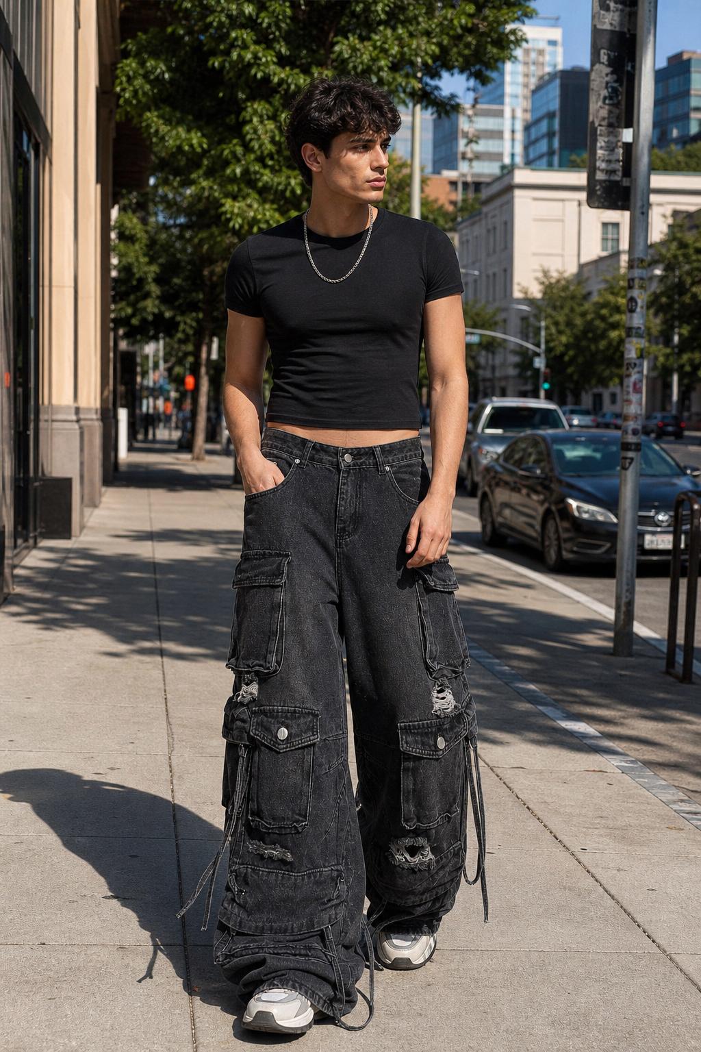 Rogue Stack Multi-Pocket Cargo Jeans UGC showcase 1