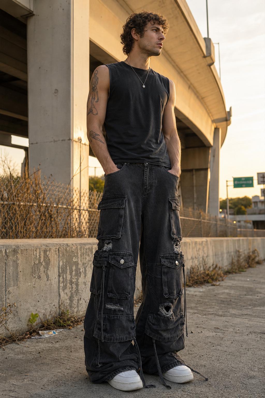 Rogue Stack Multi-Pocket Cargo Jeans UGC showcase 4