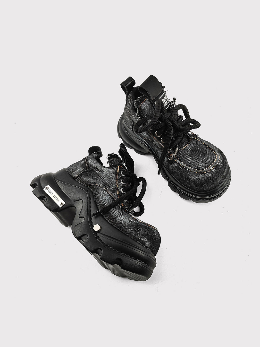 Denim-Panel 8-10 cm Chunky Platform Sneakers - View 6
