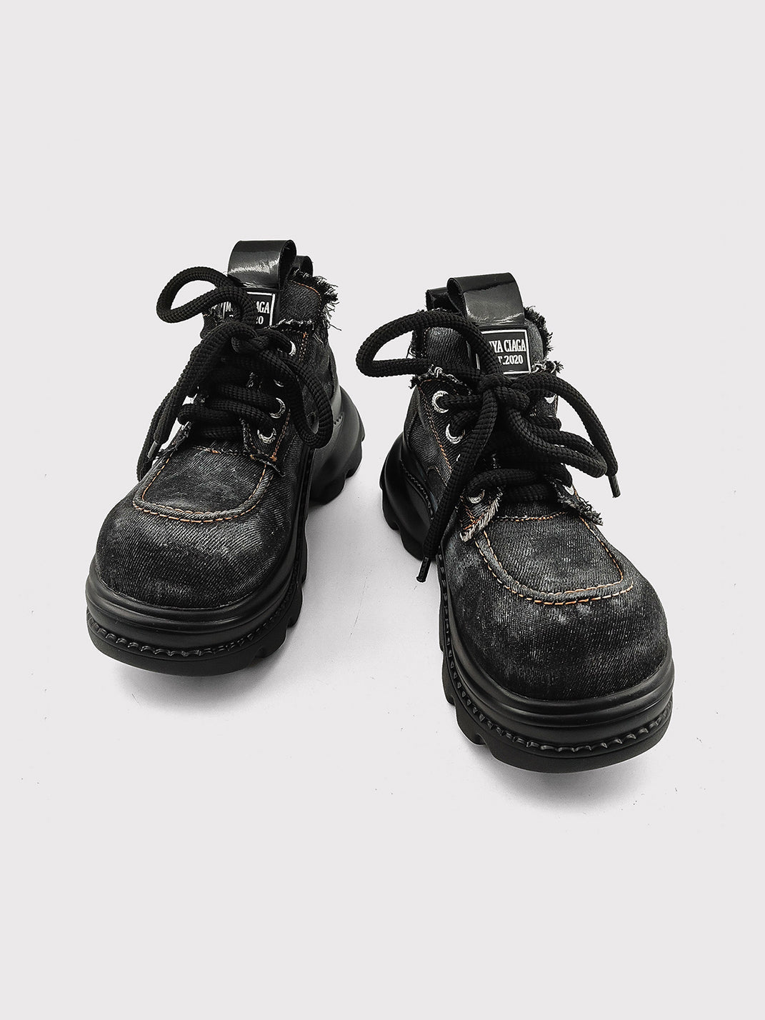 Denim-Panel 8-10 cm Chunky Platform Sneakers - View 7