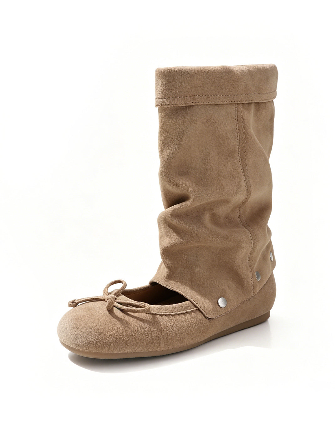 Convertible Bow-Wrap Slouchy Sandal Boots