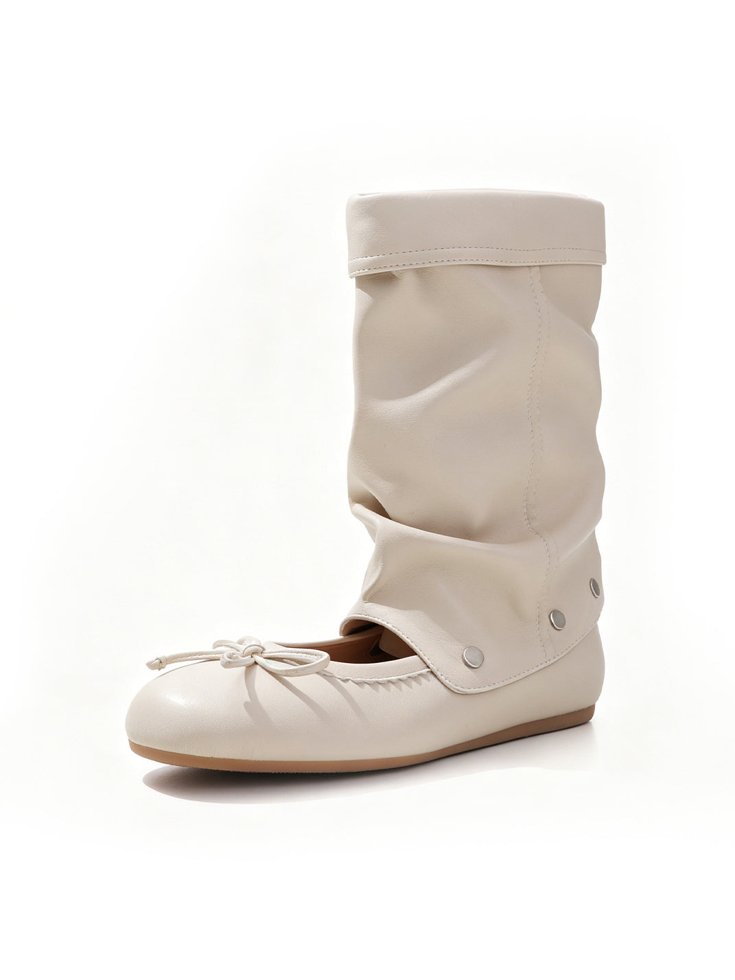 Convertible Bow-Wrap Slouchy Sandal Boots - View 8