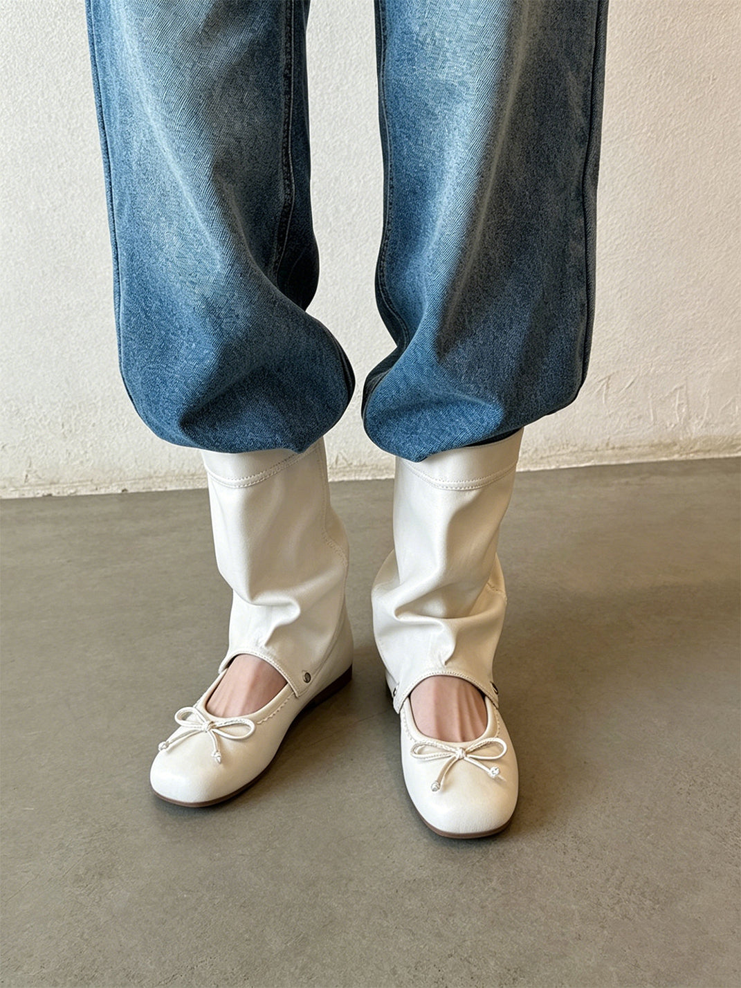 Convertible Bow-Wrap Slouchy Sandal Boots - View 11