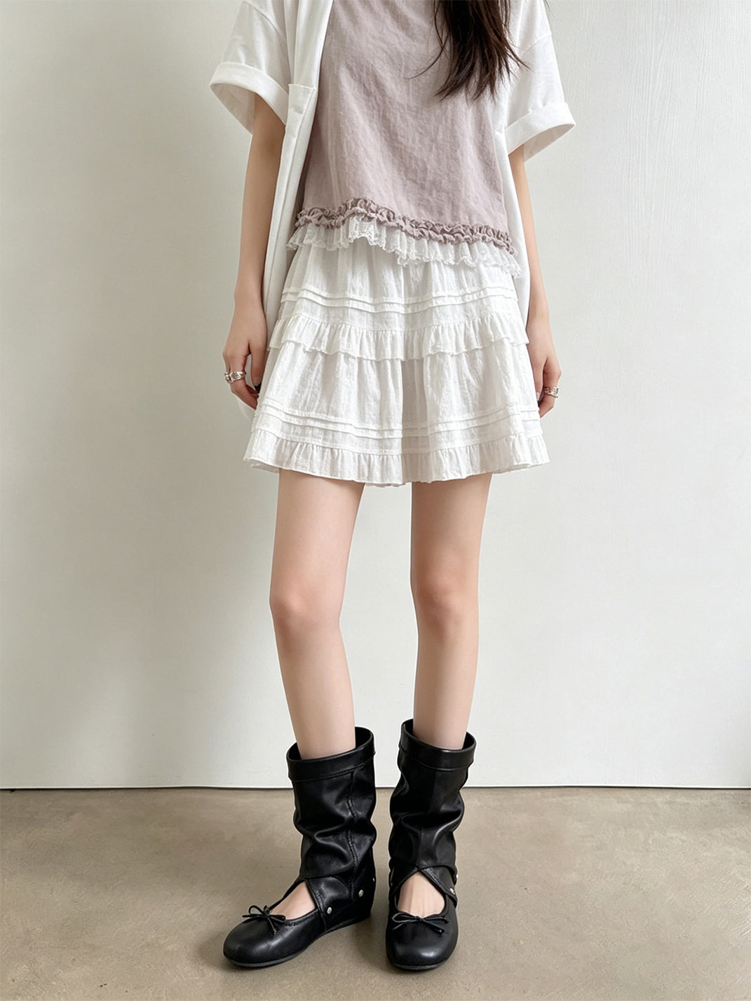 Convertible Bow-Wrap Slouchy Sandal Boots - View 23