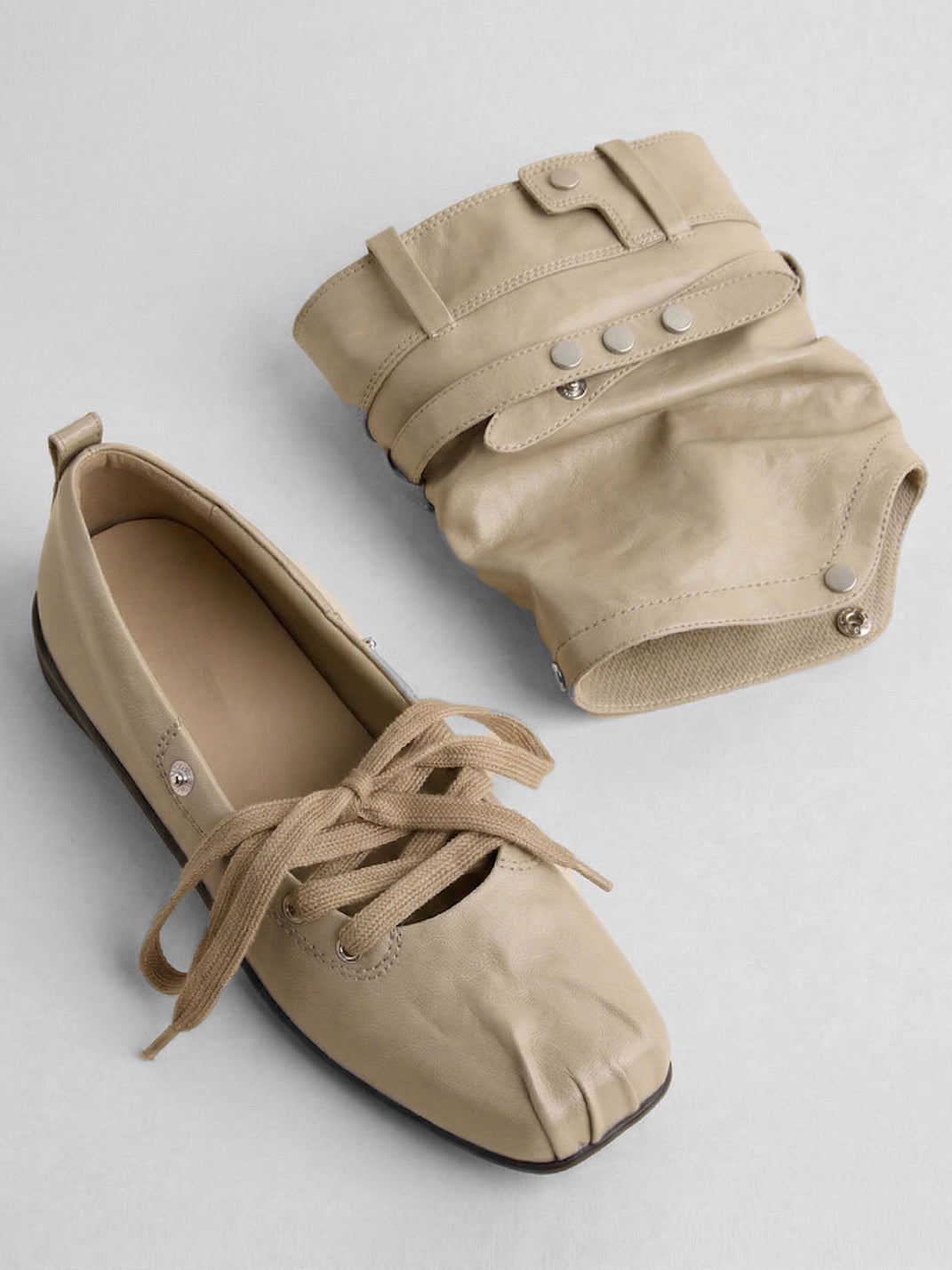 Bow-Trim Cutout Square-Toe Utility Boots - View 16