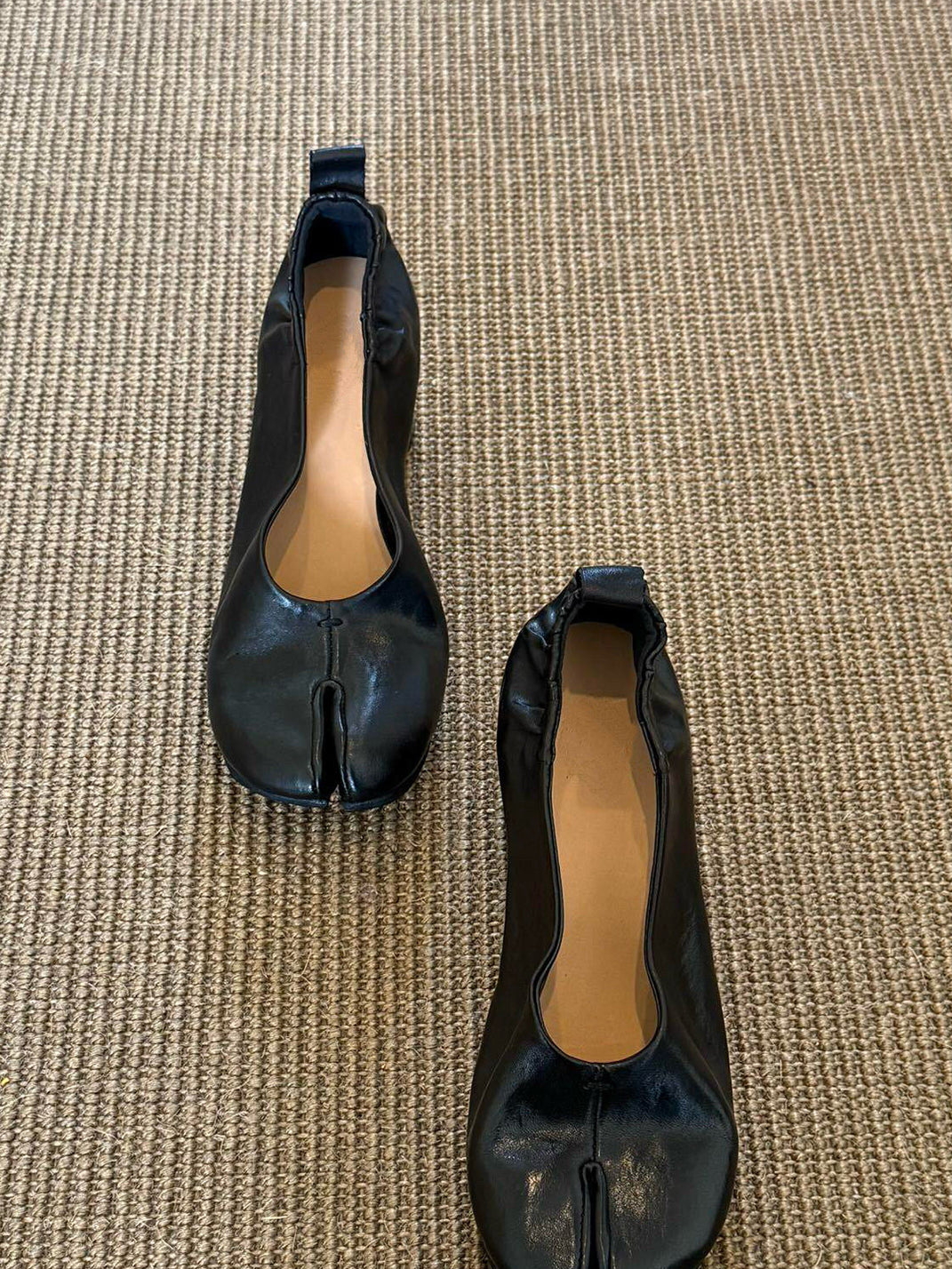 Tabi-Toe Leather Block-Heel Pumps - View 22