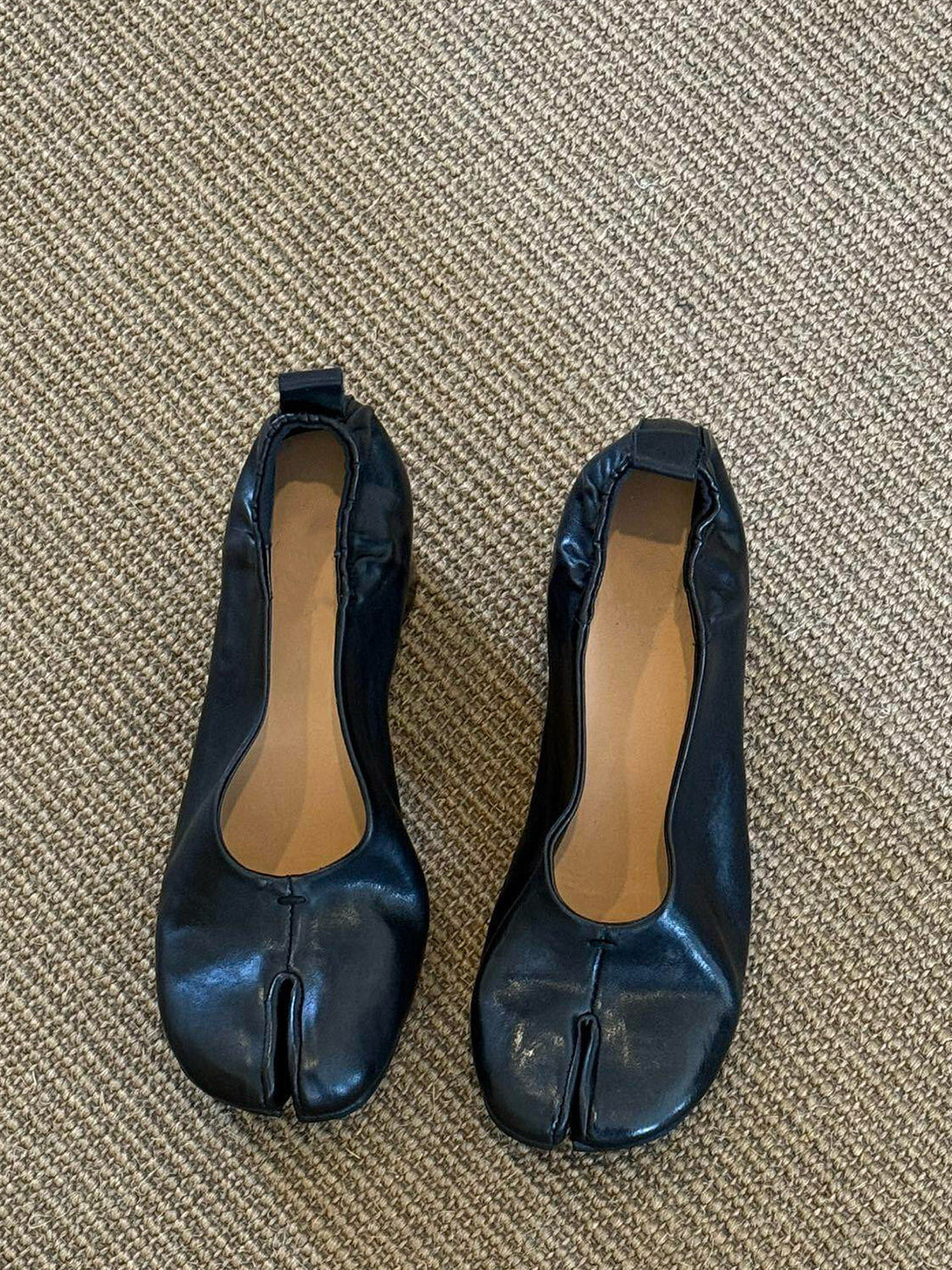 Tabi-Toe Leather Block-Heel Pumps - View 23