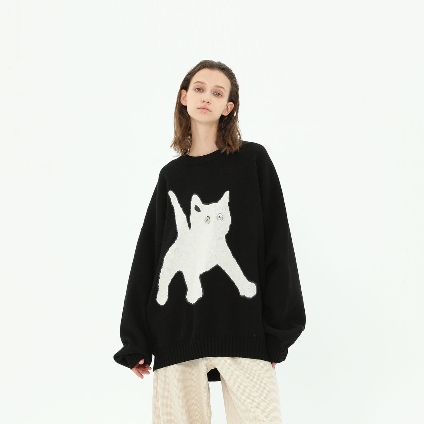 Cat Graphic Sweater