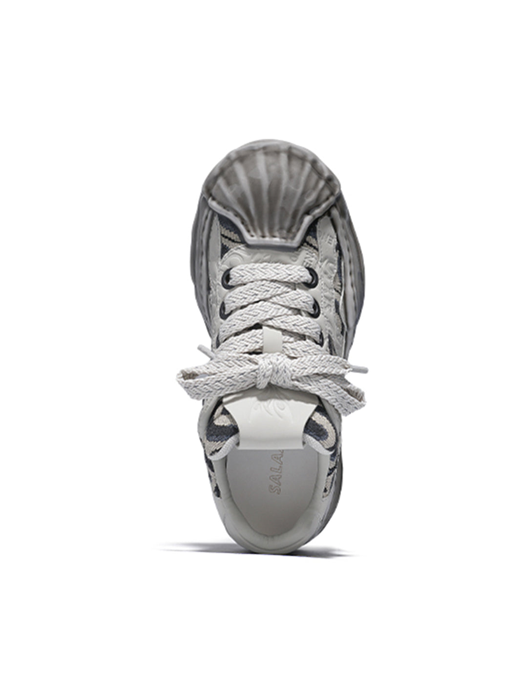 Distressed Shell-Toe Leather Skate Sneakers - View 6