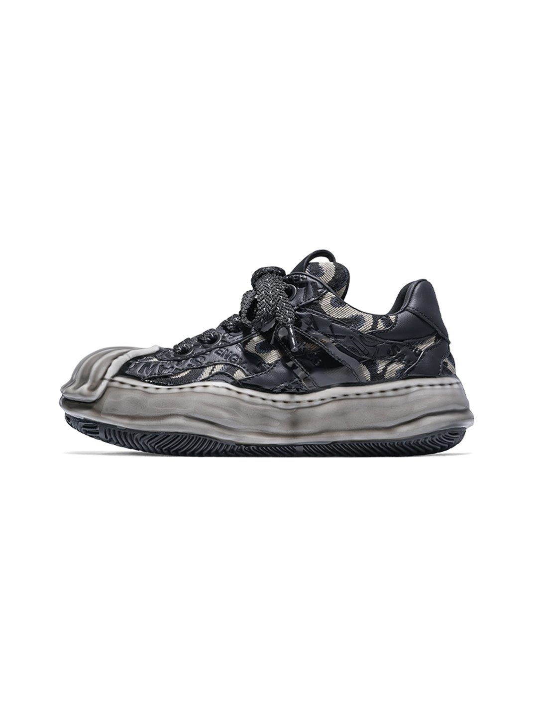 Distressed Shell-Toe Leather Skate Sneakers - View 8