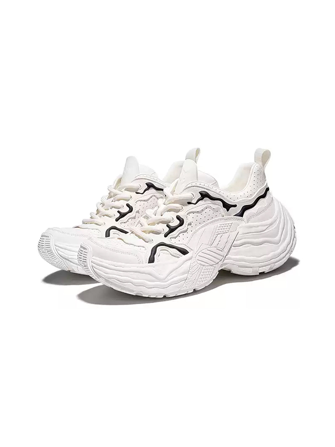 Flux Form Sculpted Leather Sneakers - View 4