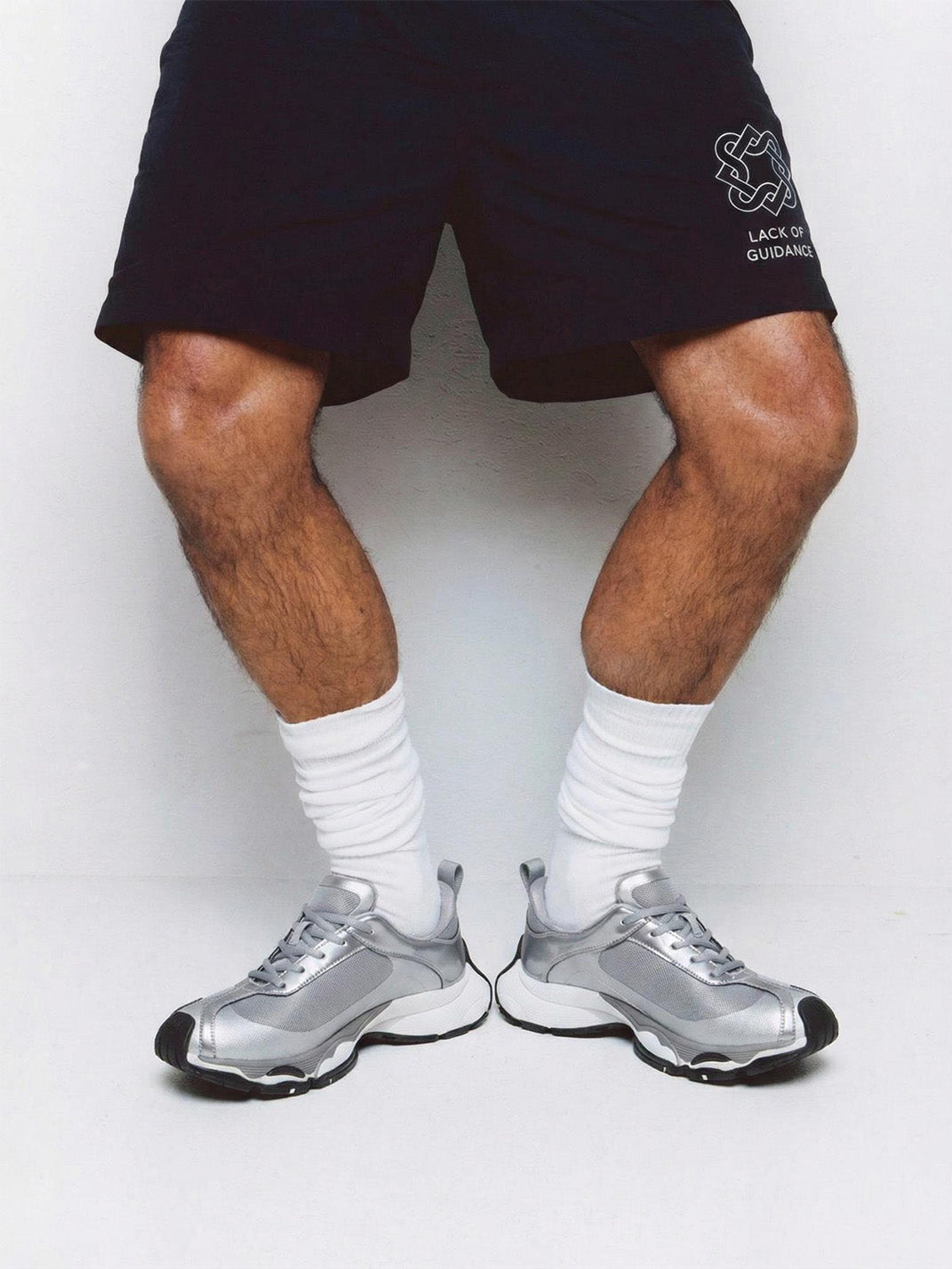 Metallic Split-Toe Technical Runner Sneakers - View 3