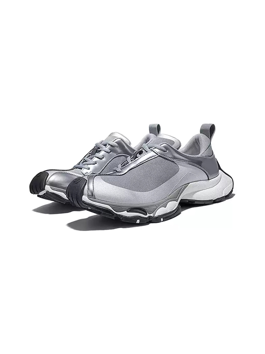 Metallic Split-Toe Technical Runner Sneakers - View 6