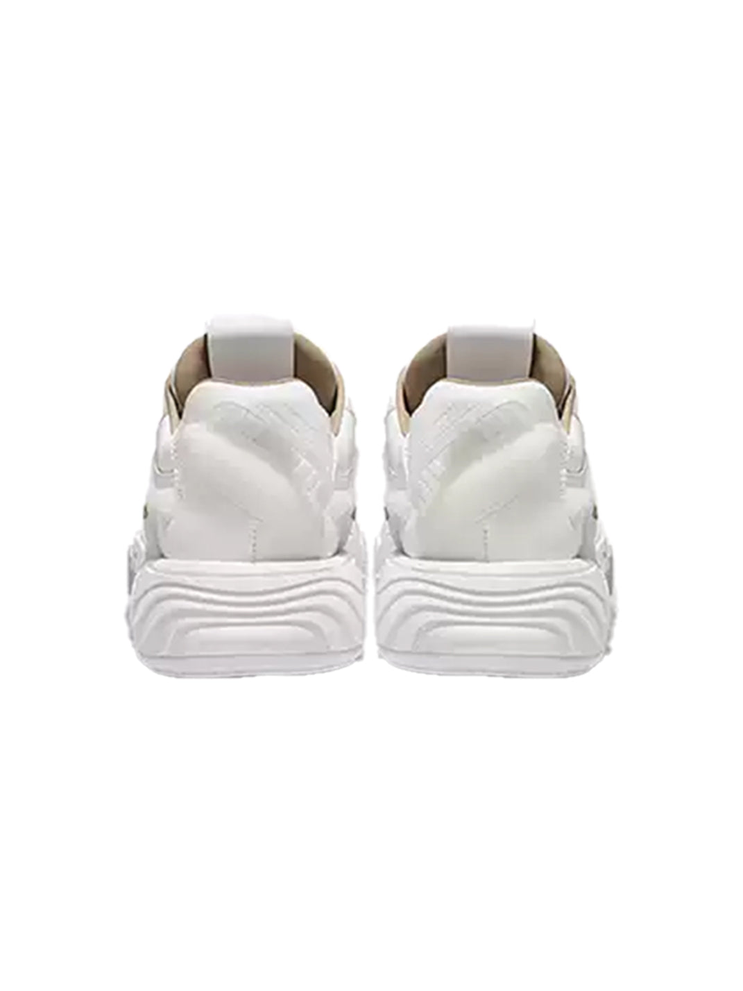 Wavy-Sole Leather Platform Skate Sneakers - View 5