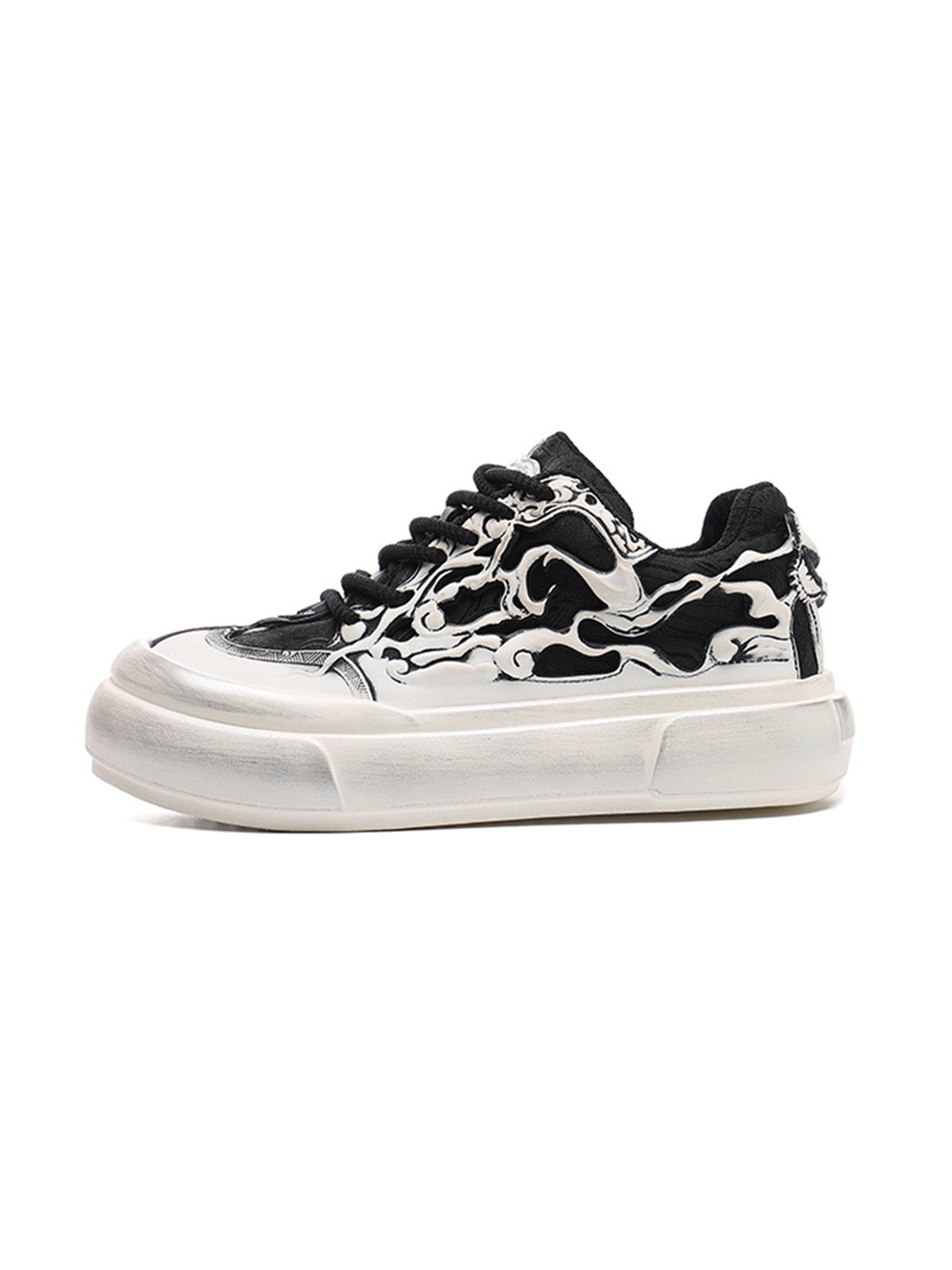 Black White Tai Chi Panda Platform Sneakers