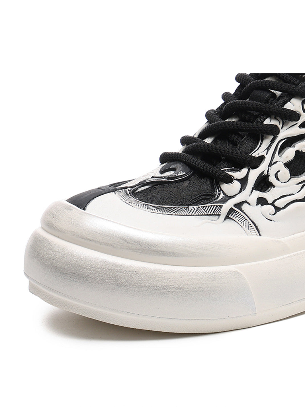 Black White Tai Chi Panda Platform Sneakers - View 12