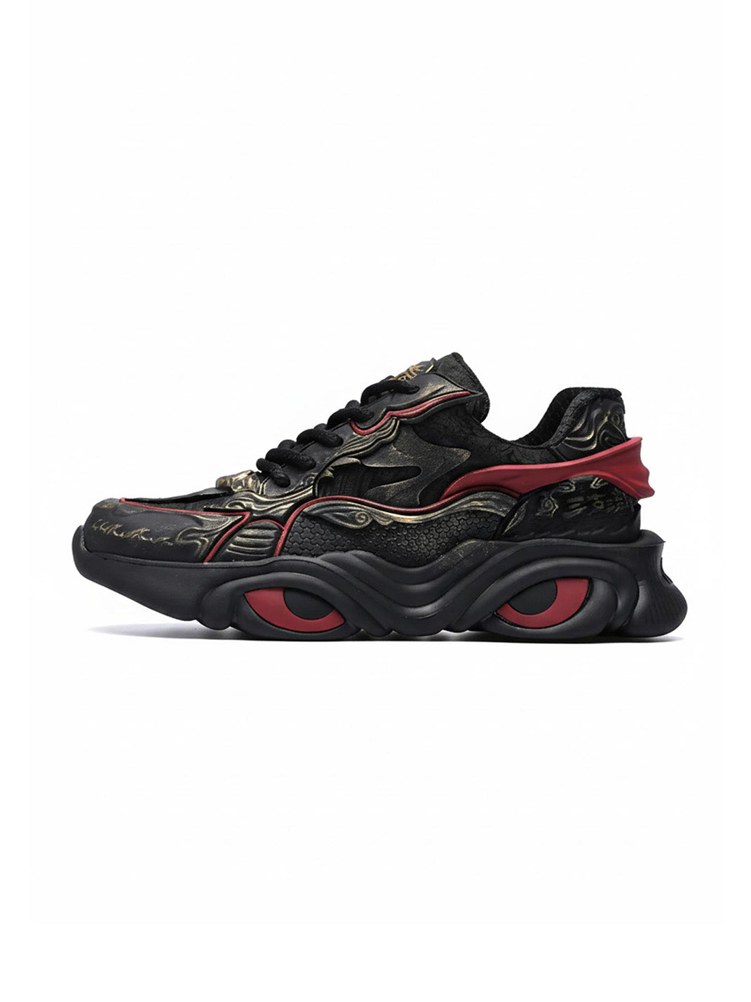 Red Wave Chunky Runner Sneakers