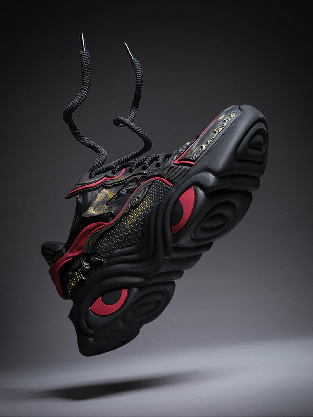 Red Wave Chunky Runner Sneakers - View 2