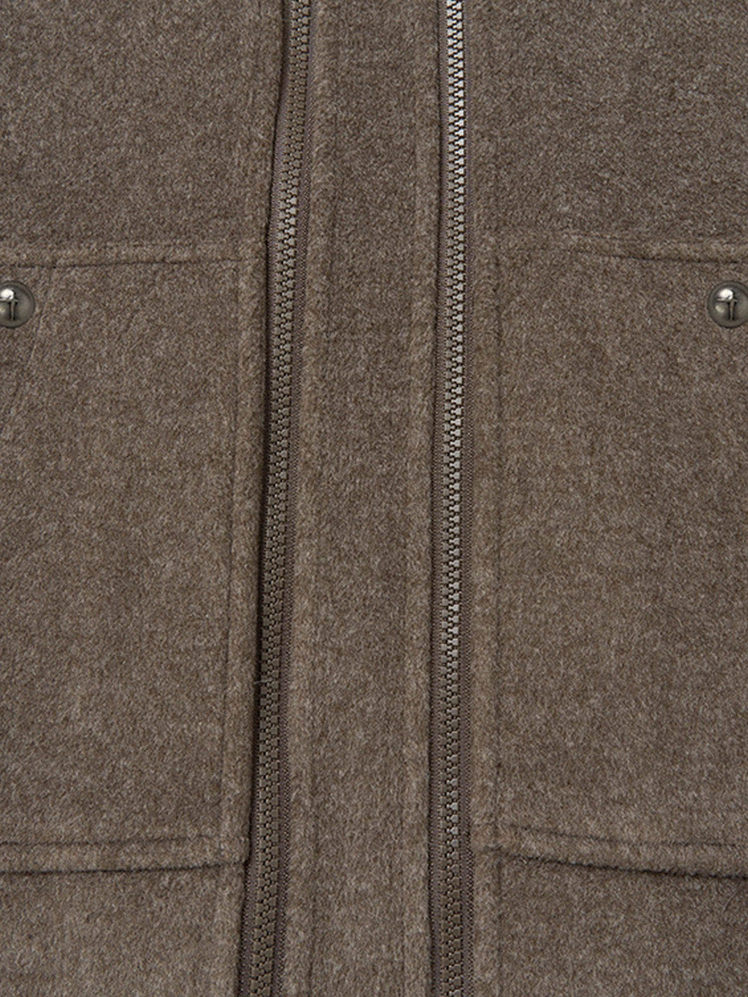 Detachable Faux-Fur Collar Double-Zip Coat - View 20