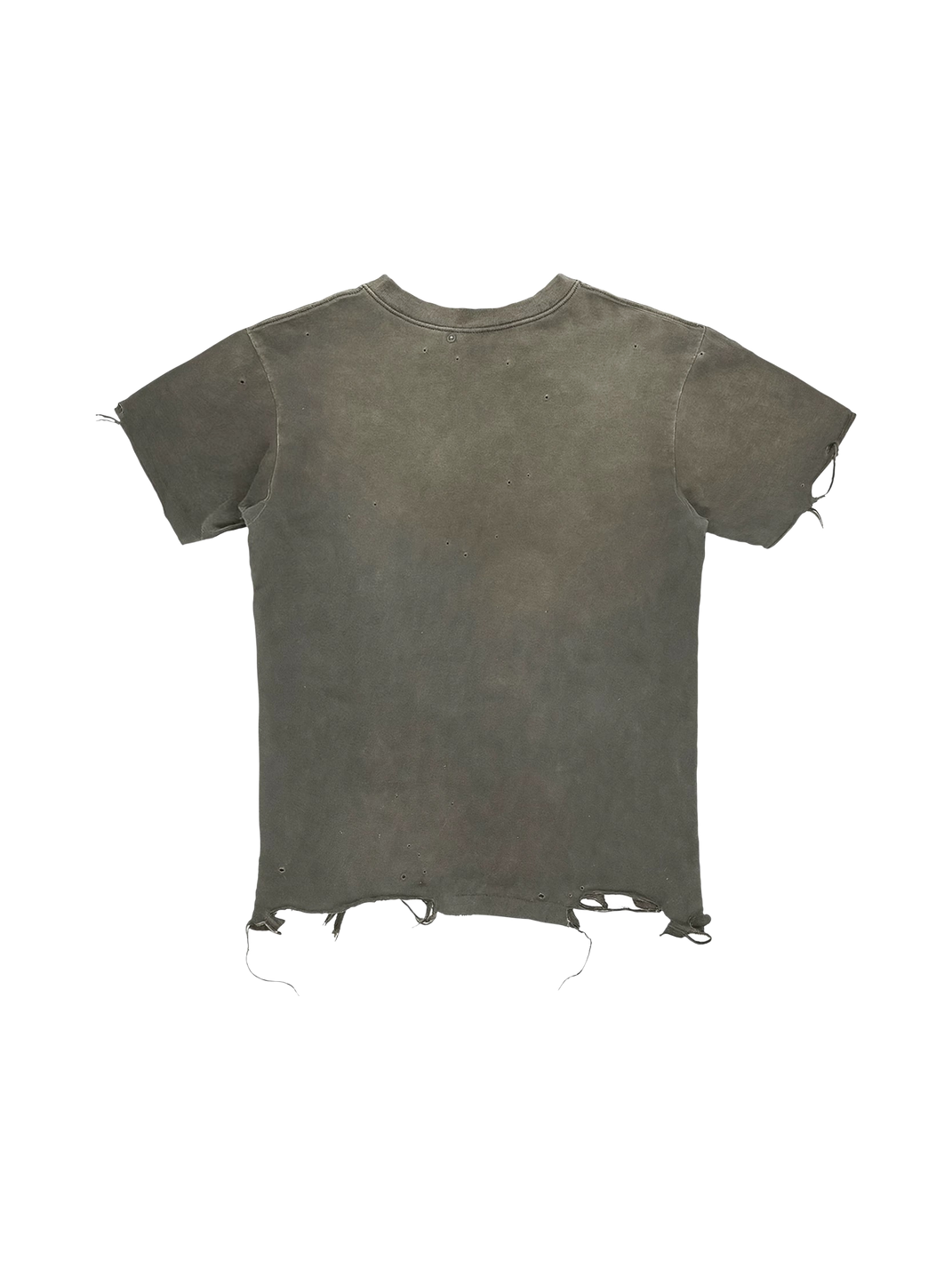 Cross-Graphic Distressed Cotton T-Shirt - View 2