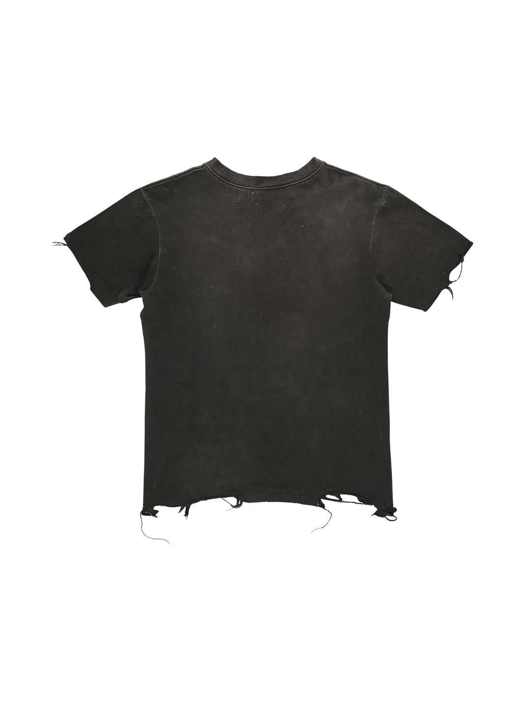 Anime-Graphic Washed Distressed Cotton T-Shirt - View 2