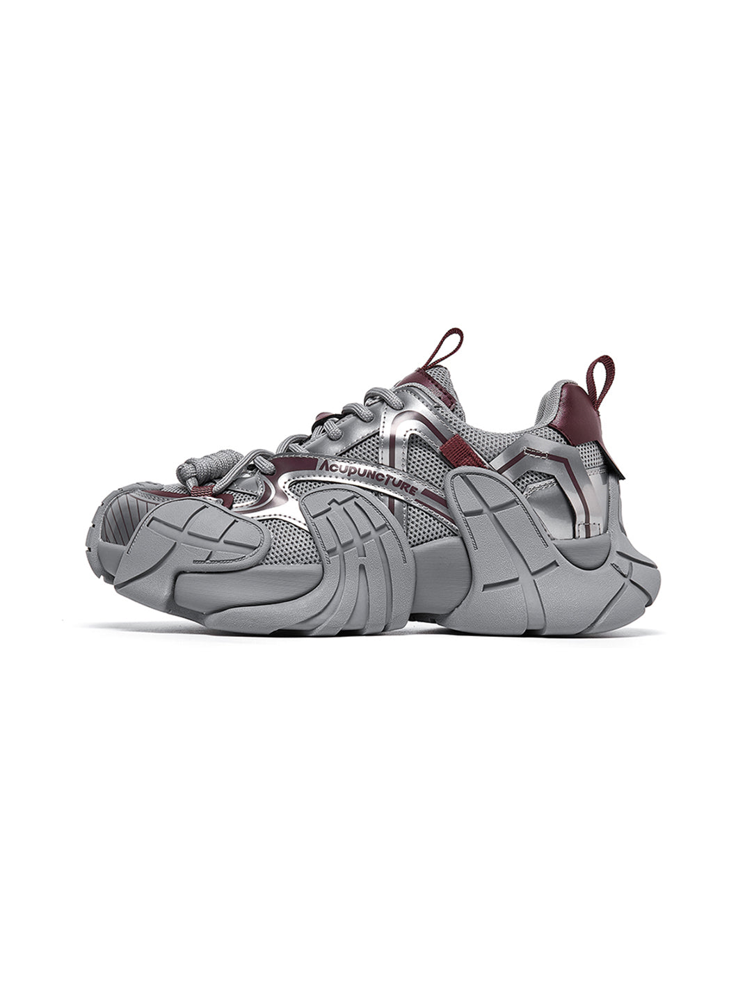 Silver Cage-Panel Platform Sneakers - View 15