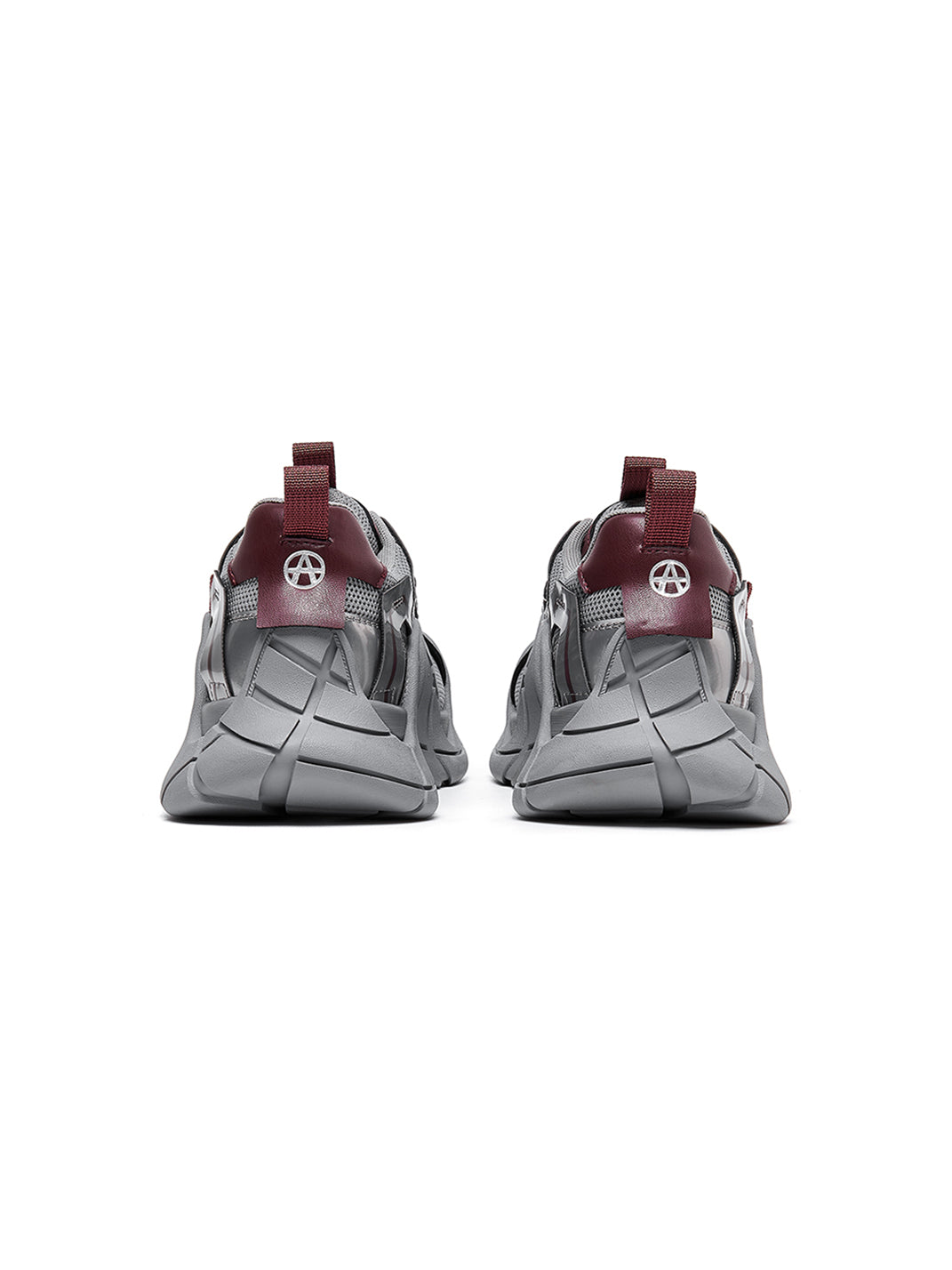 Silver Cage-Panel Platform Sneakers - View 24