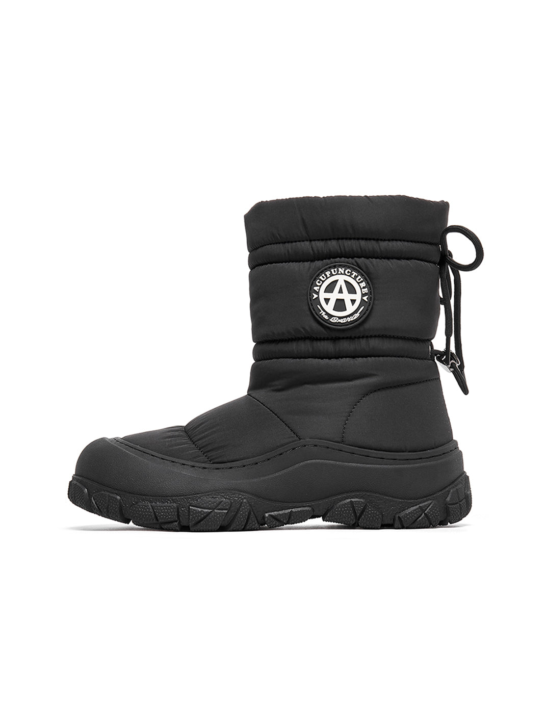 Silver Drawstring Puffer Snow Boots - View 13