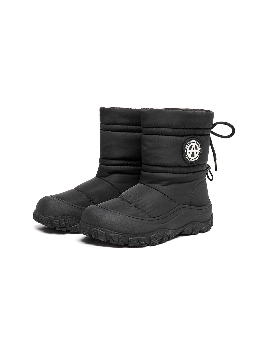Silver Drawstring Puffer Snow Boots - View 18