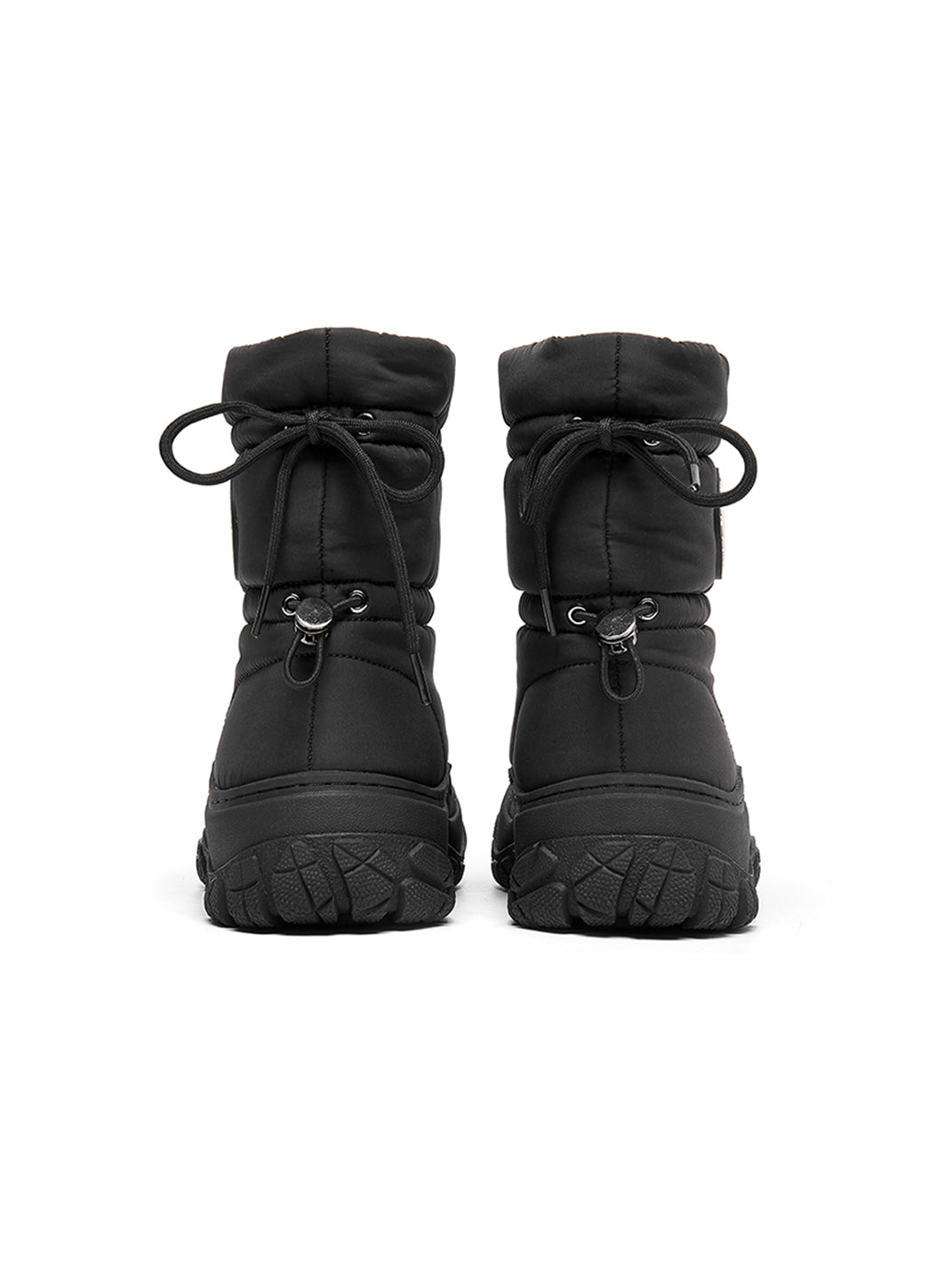 Silver Drawstring Puffer Snow Boots - View 20