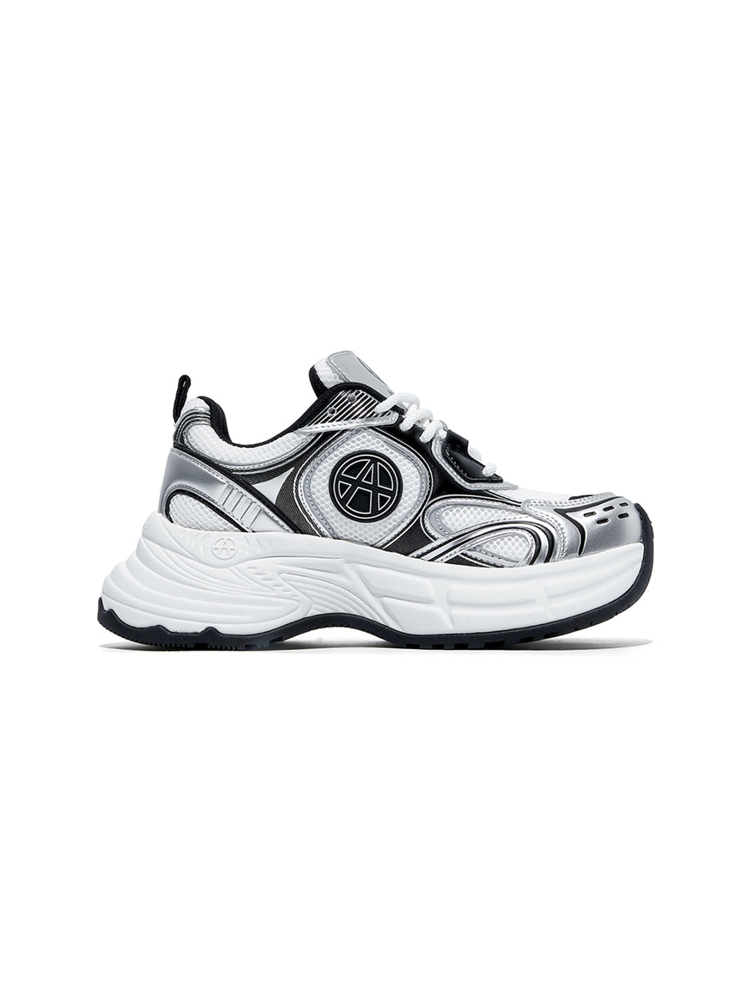 Silver Wave Chunky Dad Sneakers - View 10