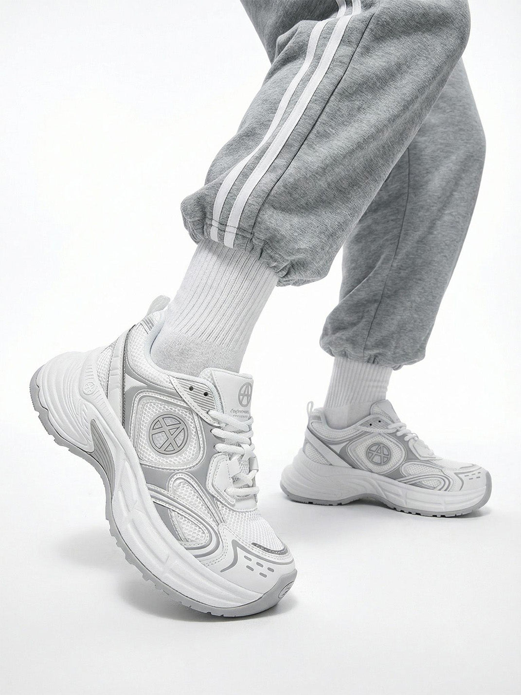 Silver Wave Chunky Dad Sneakers - View 14