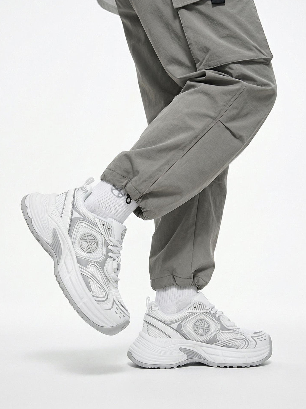 Silver Wave Chunky Dad Sneakers - View 15