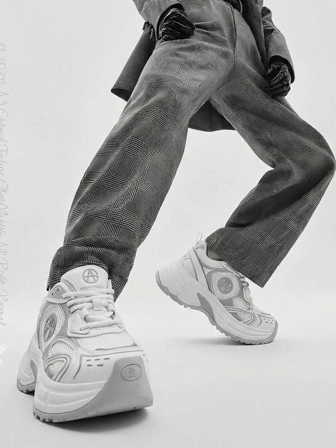 Silver Wave Chunky Dad Sneakers - View 16