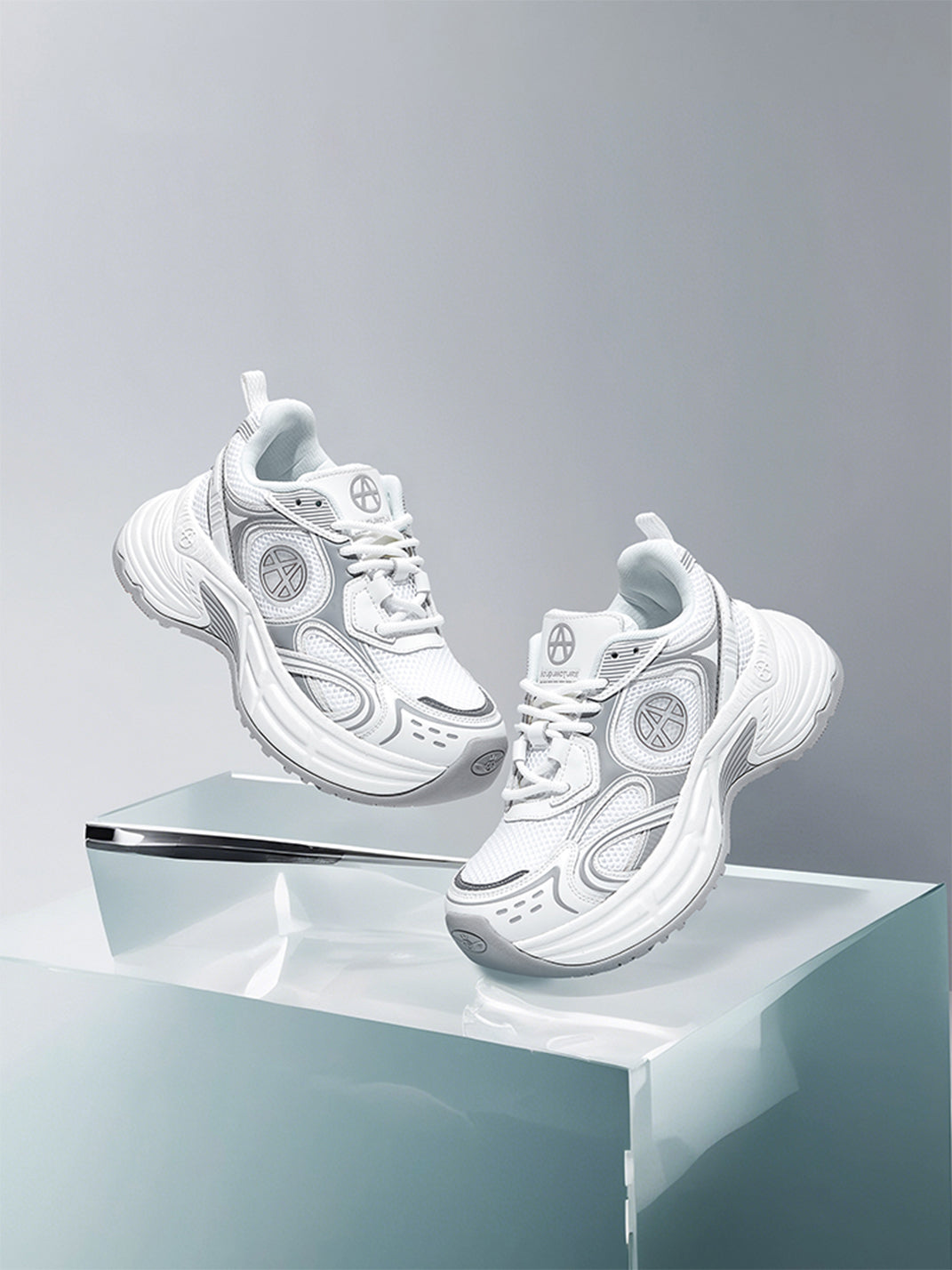 Silver Wave Chunky Dad Sneakers - View 17