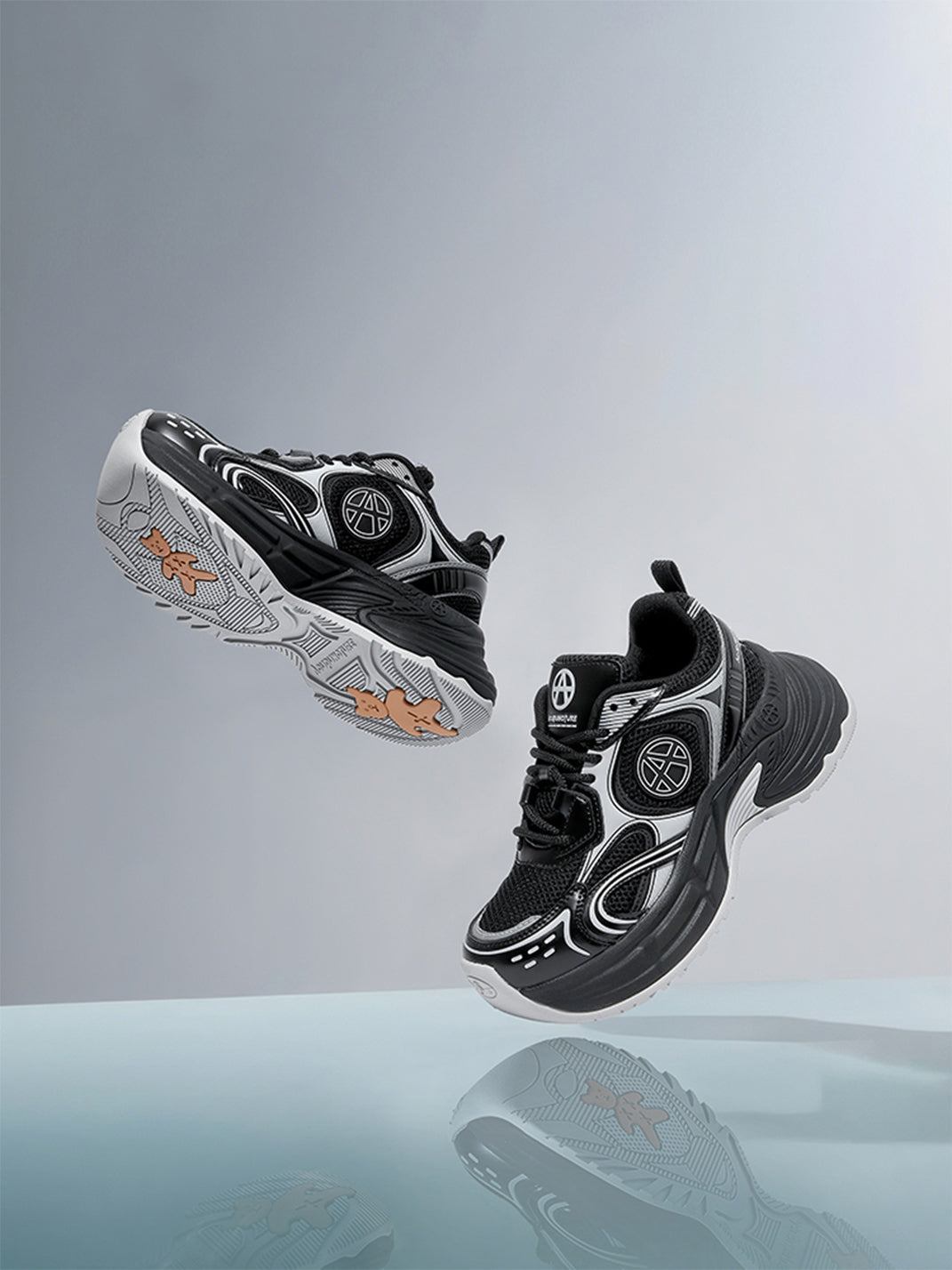 Silver Wave Chunky Dad Sneakers - View 30